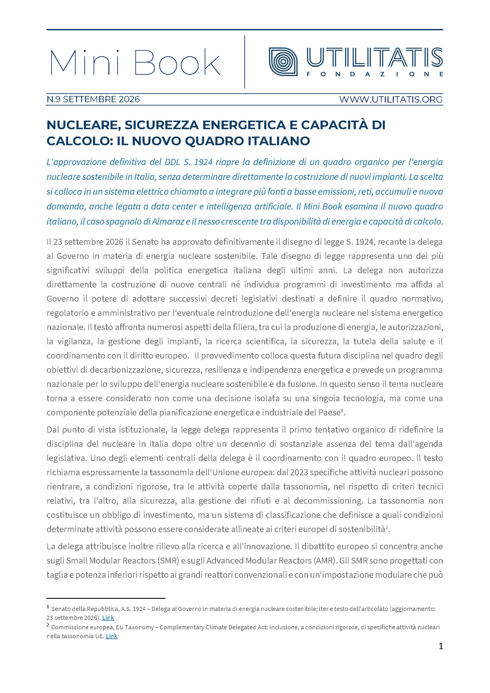 Mini Book – Settembre 2026